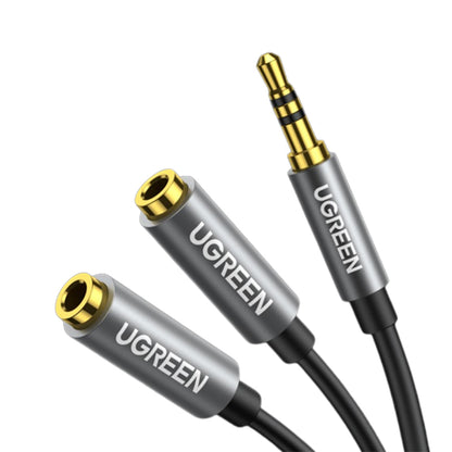 [CLEARANCE] UGREEN 3.5mm TRS Male to Dual 3.5mm Female AUX Headphone Audio Cable Splitter Adapter with Earphone Headset and Microphone Socket for Phone, PC, Tablet | 10532