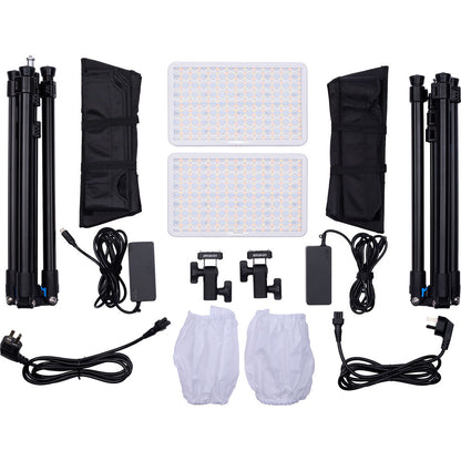 Aputure Amaran Pano 60c P60c RGB COB 60W Mobile Light Panel 2 Light Kit, 12 Built-in Lighting Effects, 2300K-10000K CCT, 6,790 Lumens, 22,220 Lux, CRI 96 TLCI 97, USB-C PD, Sidus Link & Bluetooth Control, Lighting for Video & Photography