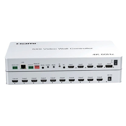 ArgoX 5x9 4K 60Hz HDMI / DP DisplayPort Display Wall Controller with Pass Through, 3D Video Support, Input Source Splicing, and Included Remote Control | HDVW03