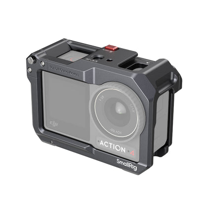 SmallRig Camera Cage for DJI OSMO ACTION 4 & 3 - Formfitting Full Coverage Protection, Cold Shoe, Magnetic Quick Release Mounts, Unobstructed Access to Ports & Buttons, Multiple Mounting Options | 4119C