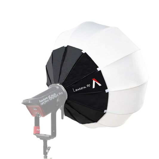 Aputure Lantern Softbox (90CM / 66CM) Bowens S Mount Foldable Quick Release Spherical Soft Light Diffuser for Overhead Ambient Lighting with Near 360° Beam Angle for Strobe and Continuous LED Lights - Photography and Video Accessories