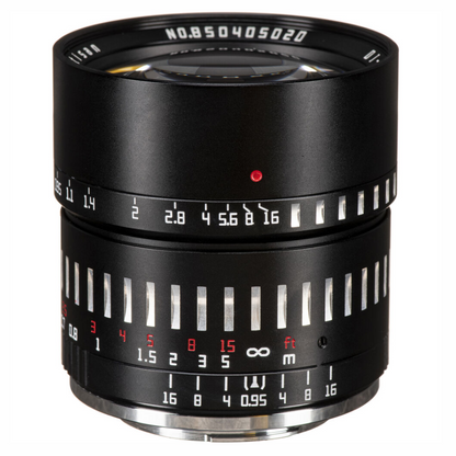 TTArtisan 50mm F/0.95 APS-C Format Portrait Prime Lens for Sony E | Nikon Z | M43 | Leica L | FUJIFILM X | Canon RF Mount Mirrorless Cameras Large Aperture MF Manual Focus Full Metal Body for Dreamy Bokeh & Low Light Photography