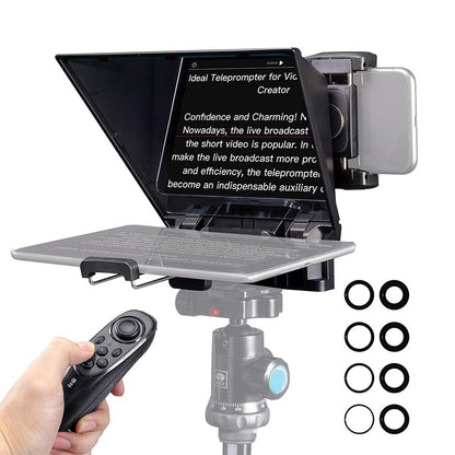 FEELWORLD TP2A Smartphone & Tablet Teleprompter with Support Up to 8-Inch Display Size (Diagol Measurement) for Mobile Phone & Digital Camera Shooting