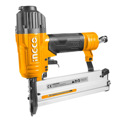 INGCO 2 in 1 Combo Air Brad Nailer Staple Gun with 100pcs Load Capacity, Nail (15 - 50mm), Staple (16 - 40mm)