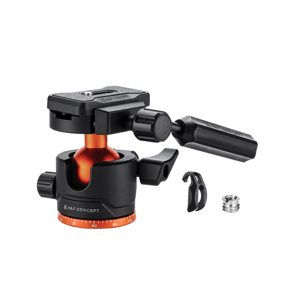 K&F Concept 36mm Ball Head with Handle, Tilt Limiter & 8kg Load Capacity