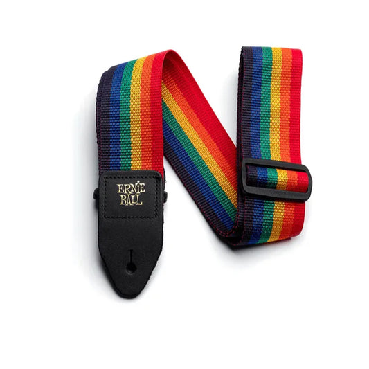 Ernie Ball Polypro Guitar Strap (Rainbow) 2-inch Wide Adjustable to 41-72 inch Cross Body Electric, Acoustic & Bass Guitar Strap - Musical Instruments and Accessories | 4044
