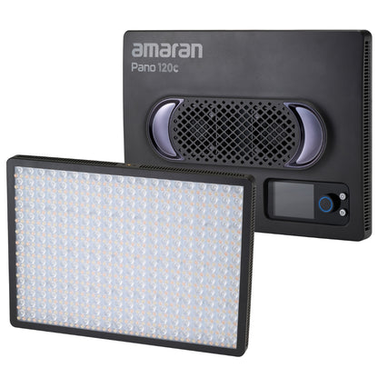 Aputure Amaran Pano 120C P60C RGB COB 120W Mobile Light Panel 2300K-10000K CCT, Sidus Link & Bluetooth Control, 12 Light Effect Presets for Content Creators Vloggers Photography Lighting and Studio Equipment | Black, White