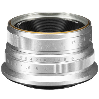 7Artisans 25mm F/1.8 APS-C Format Fujifilm X Mount Compact Portrait Prime Lens MF Manual Focus for Mirrorless Cameras | Black Silver