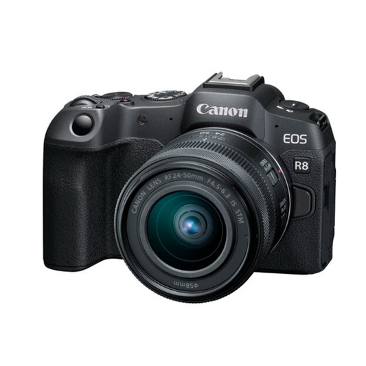 Canon EOS R8 Mirrorless Camera with RF 24-50mm f/4.5-6.3 IS STM Lens Kit, 24.2MP Full-frame CMOS Sensor DIGIC X Processor, 4K UHD Video, Wi-Fi & Bluetooth, Touch Screen LCD Display,  Multifunction Shoe, Optical & Digital Image Stabilizer