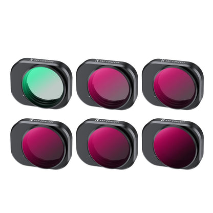 K&F Concept Nano-X Series 6pcs DJI Mini 4 Pro MRC CPL + ND Circular Polarizing + Neutral Density Drone Lens Filter Kit - CPL, ND4, ND8, ND16, ND32, ND64, ND128, ND1000, ND4/PL, ND16/PL, ND32/PL, ND64/PL