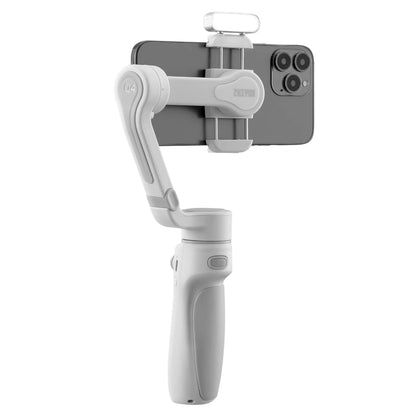 [CLEARANCE] Zhiyun Smooth Q4 Combo Smartphone 3-Axis Handheld Gimbal Stabilizer with Built-In 215mm Extendable Rod, Multifunctional Control Wheel, Tripod, Double-Sided LED Fill Light, Color Filters, Landscape & Portrait Mode for iPhone & Android Phone