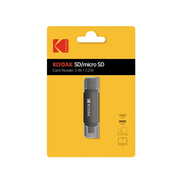 Kodak 2in1 SD/MicroSD Card Reader C210 Type-C to USB-A
