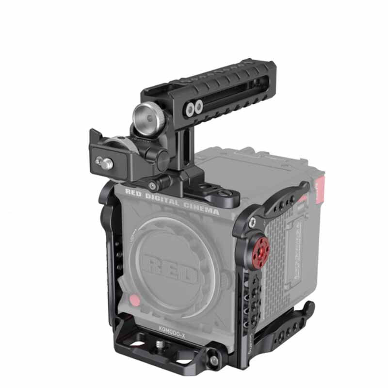 SmallRig Basic Formfitting Camera Rig Cage Kit for RED KOMODO / KOMODO-X 6K Cinema Camera with Adjustable Top Handle, 1/4"-20 and 3/8"-16 Threaded Mounting Holes, Quick Release NATO Rails, Monitor & Lens Mount Adapter | 4110