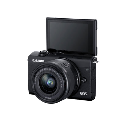 Canon EOS M200 Compact Mirrorless Digital Camera with EF-M 15-45mm f.3.5-6.3 IS STM Lens Kit, 24.1MP  APS-C CMOS Sensor DIGIC 8 Image Processor, 4K UHD Video, Wi-Fi & Bluetooth, Touch Screen LCD Display,  Webcam Mode, Live Streaming Ready