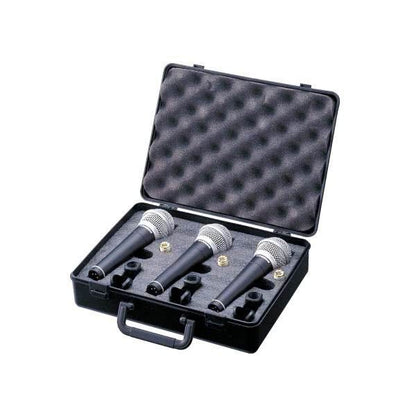 Samson R21S3 3-Pack / Single Cardioid Dynamic Microphone Bundle Set Kit with Mic Clip and XLR Male to XLR Female Cable, 80 Hz to 12 kHz Frequency Range for Audio Vocal and Instrument Recording, Live Performance, Music Education, Karaoke, Multimedia