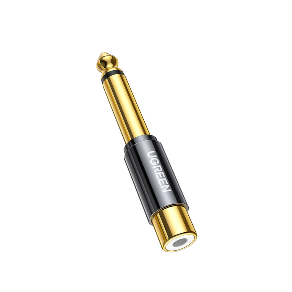 UGREEN Hi-Fi 6.35mm Jack Male to RCA Female Gold Plated Adapter for Music Mixer, Electric Drums, Guitars and Amplifiers to Speakers | AV169