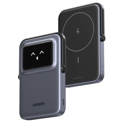 UGREEN Uno 5000mAh Magnetic Wireless Power Bank, 7.5W Wireless, 20W USB-C PD, TFT Display | PB571