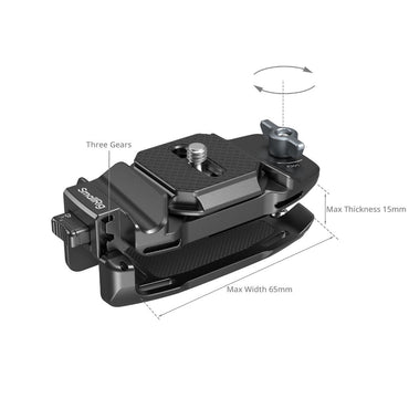 SmallRig Camera Clip with Quick Release Plate & Arca-Swiss Attachment to Backpack & Belt Mount for DSLR, Mirrorless & Action Cameras | 5053