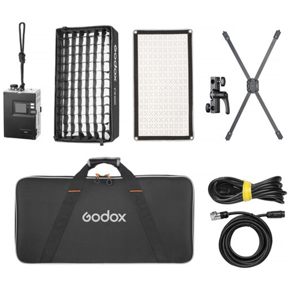 Godox FL100R | FL200R | FL200SR K1 Full RGB LED Light Mat with 1800~10000K CCT, Onboard DMX / RDM, App Control and NFC, V-Mount Battery Power, Foldable with Ring & Velcro Design for Studio and Content Creation and Video Production
