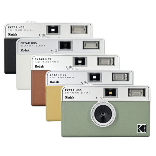 KODAK EKTAR H35 35mm Half Frame Reusable Analog Film Camera with Max 72 Shots Exposures, Fixed Focus Wide-Angle Lens, Built-In Flash and Optical Viewfinder for Vintage Film Point & Shoot Photography