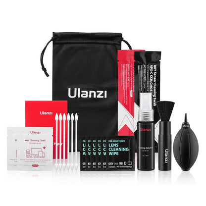 Ulanzi C058 CO72 10-in-1 APS-C Camera Cleaning Kit Soft Silicone Air Blower With Flexible Nozzle Dual-tip Design Cleans