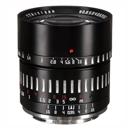 TTArtisan 50mm F/0.95 APS-C Format Portrait Prime Lens for Sony E | Nikon Z | M43 | Leica L | FUJIFILM X | Canon RF Mount Mirrorless Cameras Large Aperture MF Manual Focus Full Metal Body for Dreamy Bokeh & Low Light Photography