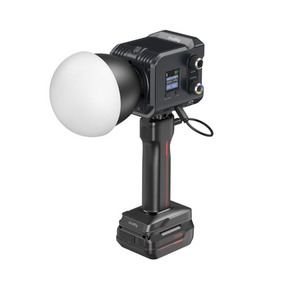SmallRig RC 100C COB LED Video Light 2700K-10000K RGB with 12 Light Effects, V-Mount Plate, Battery Grip Handle, Light Stand & Mini Bowens Adapter, App / DMX Control for Photography, Filmmaking & Studio Lighting | 5340 | 5377 | 5383 | 5381