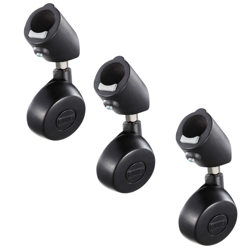 Godox LSA-06 / LSA-07 Light Stand Caster Wheel (3-Pack) Locking & Non-Locking Set with 22mm Diameter Tube Legs & 3kg (6.6lbs) Max Load Capacity for Photography Lighting and Studio Equipment