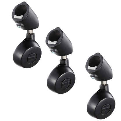 Godox LSA-06 / LSA-07 Light Stand Caster Wheel (3-Pack) Locking & Non-Locking Set with 22mm Diameter Tube Legs & 3kg (6.6lbs) Max Load Capacity for Photography Lighting and Studio Equipment