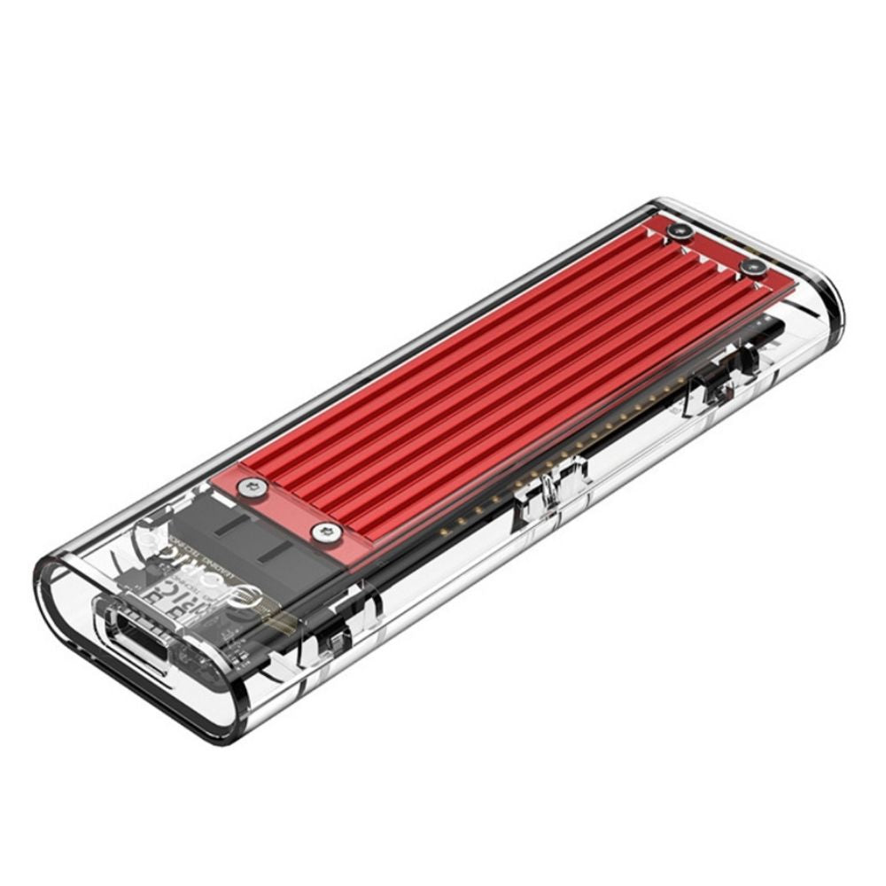 [CLEARANCE] ORICO M.2 NVMe SSD Solid State Drive Transparent Enclosure with USB 3.1 Type-C Output, 10Gbps Transfer Rate, 2TB Max Capacity for Windows, Mac OS, Linux | TCM2-C3