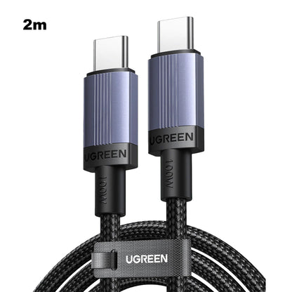 UGREEN USB-C to USB-C 5A/100W PD Fast Charging Braided Cable 0.5M/1M/2M/3M