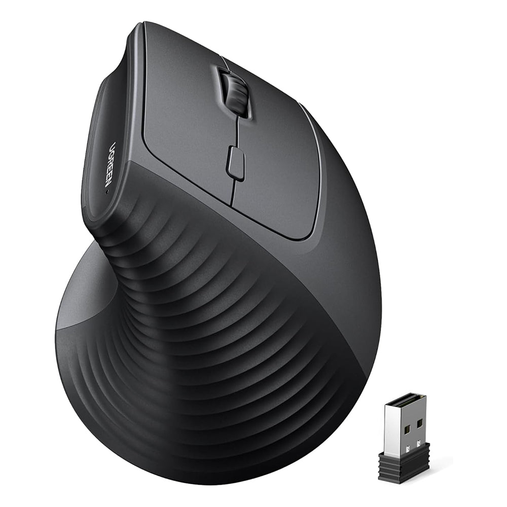 UGREEN Wireless 2.4GHz Ergonomic Vertical Mouse with 1000 / 1600 / 2000 / 4000 DPI Max 10m Control