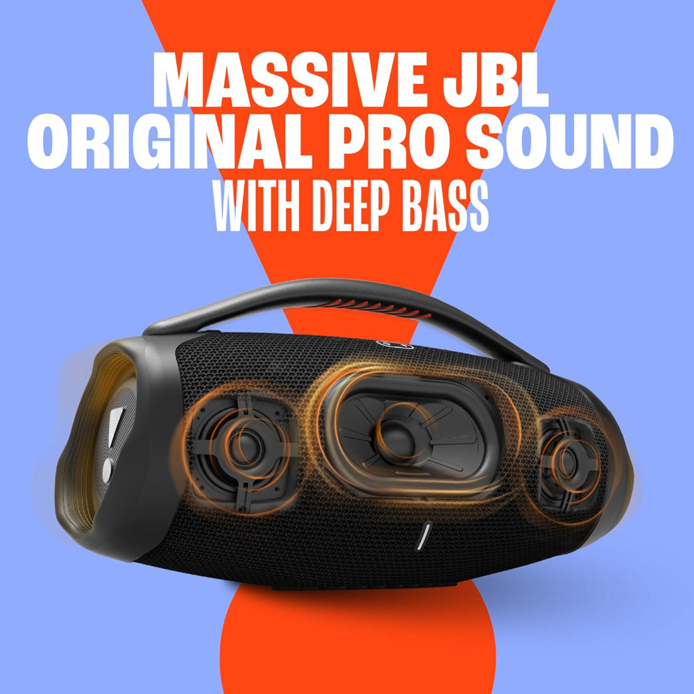 JBL Boombox 3 Portable Wireless Bluetooth Speaker with IP67 Waterproof & Dustproof Rating, 24-hours of Music Play Time & Multi-Speaker Pairing