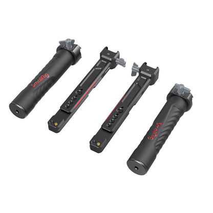 SmallRig Dual Handgrip Horizontal Arm Mount with 1/4"-20 & 3/8"-16 Accessory Threads, Locking Levers, Silicone Grips, Nato Rails, and Shoe Mount for DJI RS 2 / RSC 2 / RS 3 / RS 3 Pro / RS 4 / RS 4 Pro Gimbals 3027