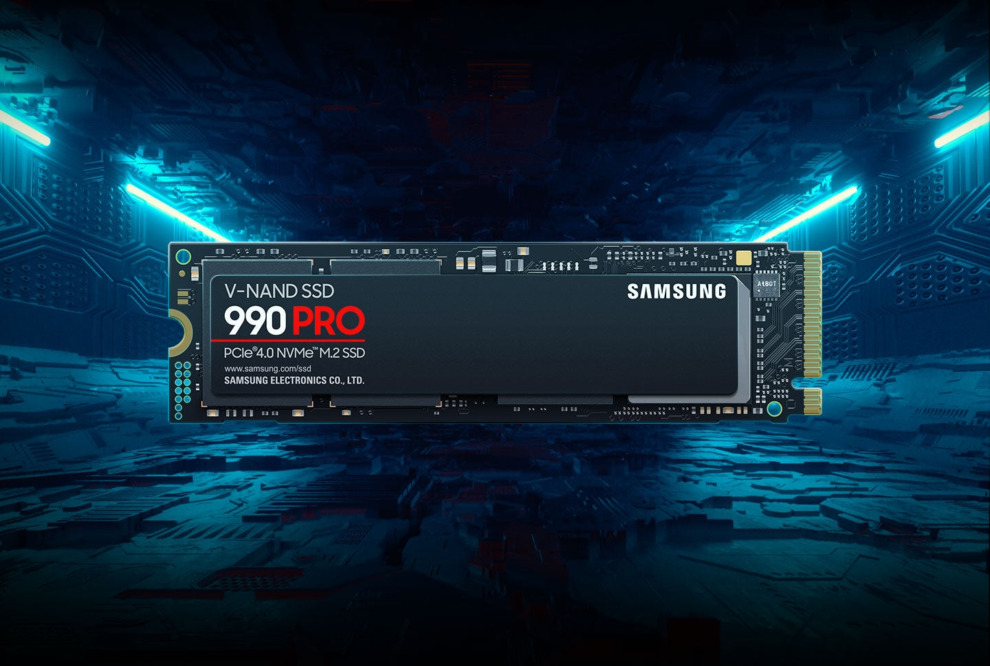 Samsung SSD 980 / 990 Pro NVMe M.2 PCIe 4.0 Solid State Drive with 7000-7,4500MB/s Read and 5100-6900MB/s Write Speed for PC (250GB, 500GB, 1TB) | MZ-V8P | MZ-V9P