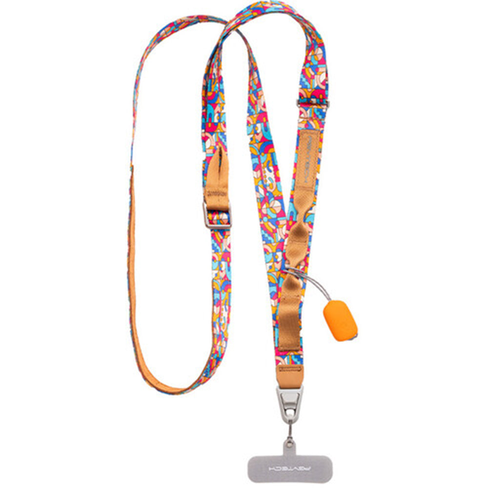 PGYTECH LinkGo Phone Photography Webbing Strap with QR Quick Release Strap for Smartphones, 10KG Load Capacity, Adjustable Length and Buckle Design (Bohemian, Misty Grey, Modern Art)