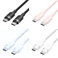 Vention 1M / 2M 60W USB 2.0 Type-C Male to Type-C Male PD Fast Charging Data 3A Cable with High-Speed 480Mbps Transfer Speed, Nylon-Coated for Smartphone, Tablet, Laptop, Gaming Console - Black / Pink / Blue / White