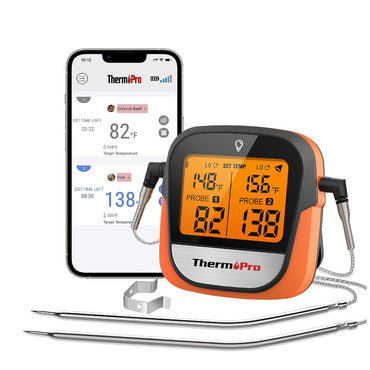 ThermoPro Single / Dual Probe Digital Meat Thermometer for Oven, Grill, Sous Vide, BBQ, Smoker, Rotisserie, Smart Kitchen Cooking with 14°F to 572°F Temperature, Bluetooth Connectivity, 450ft Remote Range | TP901 | TP902 | TP903 | TP904