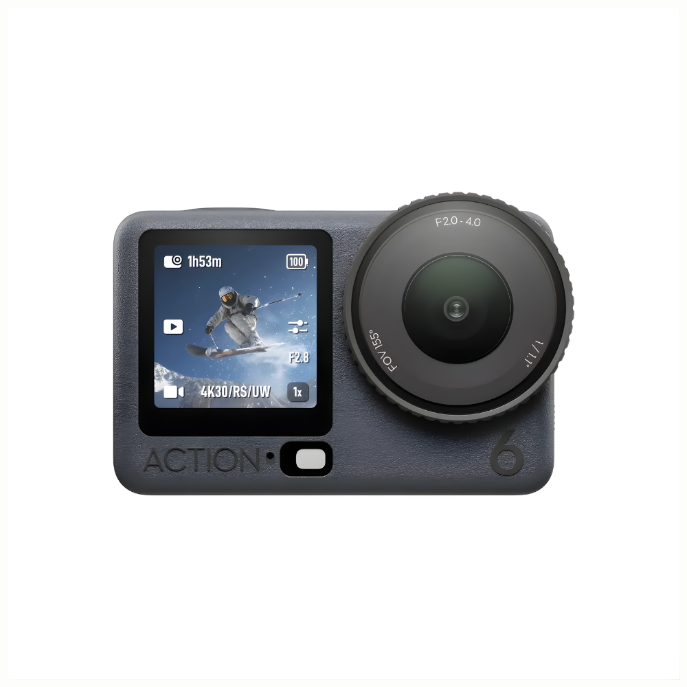 DJI Osmo Action 6 4K Action Camera Standard/Adventure Kit w/ 38MP 1/1.1″ Sensor f/2.0–f/4.0 Aperture