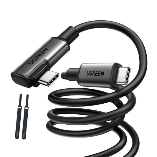 UGREEN 5 meters USB C 3.2 Gen 1 Right Angle Connector Gaming VR Headset Link Cable with Oculus Quest 2/1, 5Gbps Transmission Rate - Compatible with Phone, Tablet, Laptop, TV, Nintendo Switch, PS5 & Xbox Controller, etc. | 90629