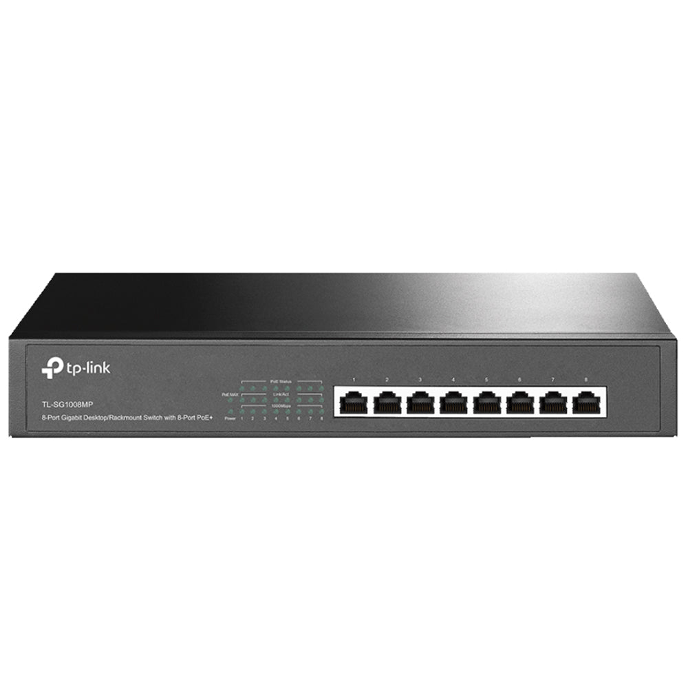 TP-Link  8 Port Gigabit PoE+ Desktop Network Switch Ethernet Hub Plug & Play with Auto-Negotiation and Auto-MDI/MDIX | TL-SG1008P, TL-SG1008MP