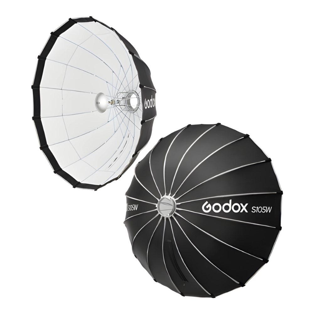 Godox S65W / 85W / 105W / 120W KIT Foldable Quick Release Umbrella Softbox Bowens Mount 65cm/85cm/105cm/120cm with Collapsible, Removable Front / Inner Diffuser, Honeycomb Grid, Beauty Dish Plate for Photography Studio Lighting Equipments