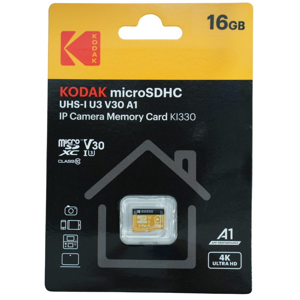 KODAK 16GB Ultra Performance IP Camera Memory Card SDHC UHS-I U3 V30 A1