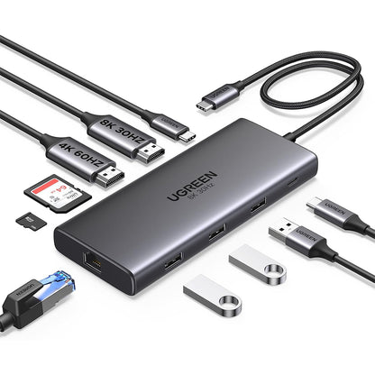 UGREEN Revodok 308 8-in-1 USB-C Hub Triple Display Docking Station