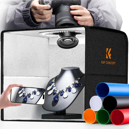 K&F Concept 30cm Professional Photo Light Box w/ 6 PVC Backdrops