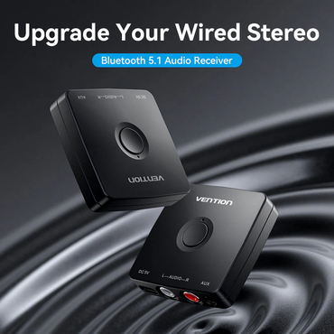 Vention Wireless Bluetooth 5.1 Receiver Adapter HiFi with 3.5mm and 2 RCA Outputs, USB Type-C Charging Port, Up to 10M Transmit Distance for Smartphones, Tablets, Laptops to Speakers, Headphones & Speakers