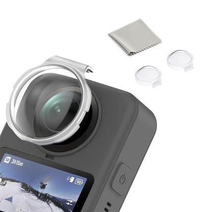 DJI 2pcs Transparent Lens Protector for OSMO 360 / 360 II Action Camera with Cleaning Cloth