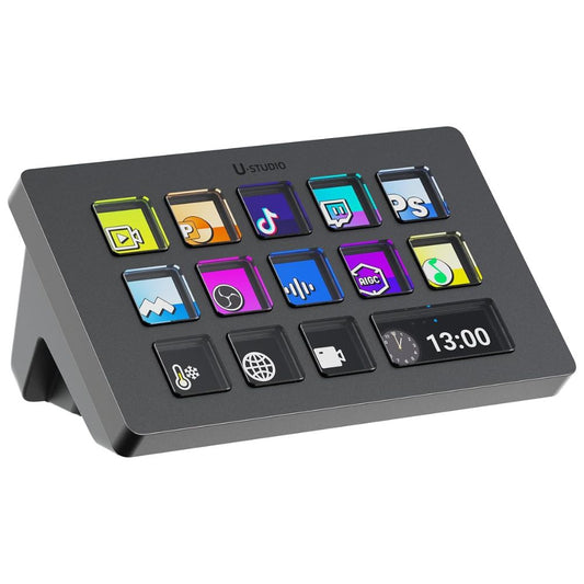 Ulanzi U-Studio D200 Stream Deck Controller with 13 Customizable LCD Keys, USB Type C Port, One Click Configuration via App, Plug and Play for PC Desktop Computer