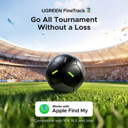 UGREEN FineTrack 2 Smart Finder Works w/ Apple Find My IP68 5–7 Year Battery Football Design | FT309