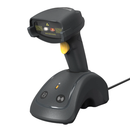 Inateck BCST-560B 1D 2D Wireless QR Code Scanner 2600mAh with Smart Charging Dock, Bluetooth, 2.4G & USB 3 in 1 Connectivity